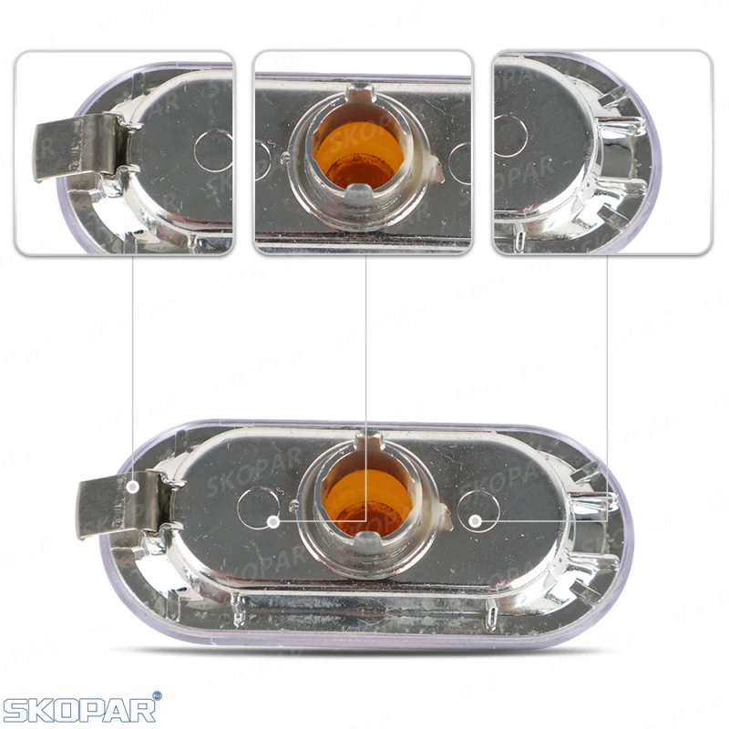 2 uds un par de luces de señal de giro sin bombillas para VW T5 T6 Multivan 2010 2011-2015 indicador lateral lámpara de giro repetidor accesorios de coche