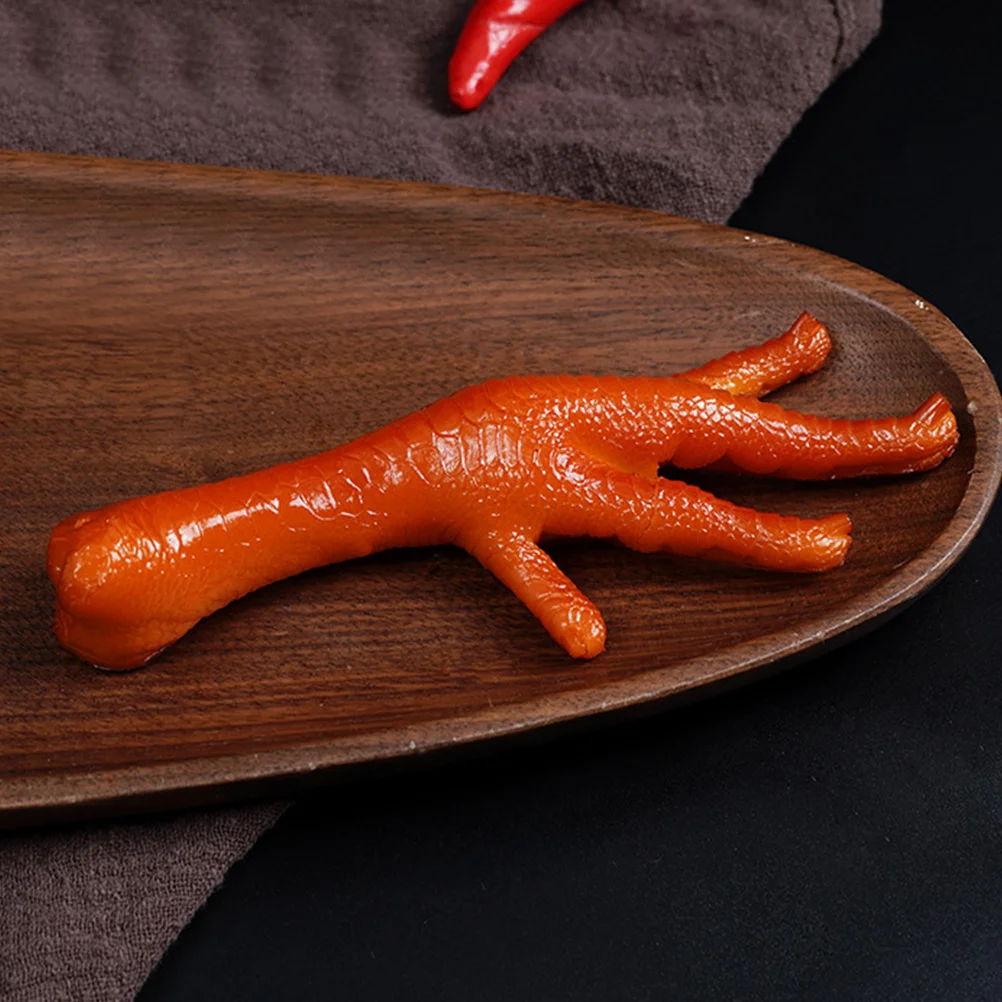 2 Pcs Delicatessen Simulated Chicken Feet Model Fake Pvc Kitchen Decor And Accessories