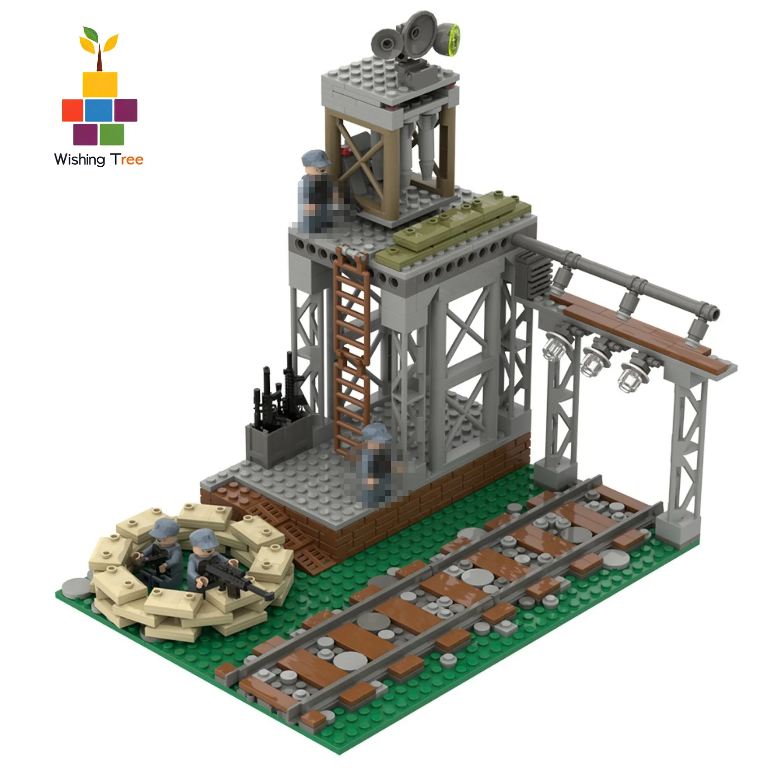 

Military Building Blocks Set Compatible with Small Bricks Includes Transport Station/Weapons/Figures for Boys