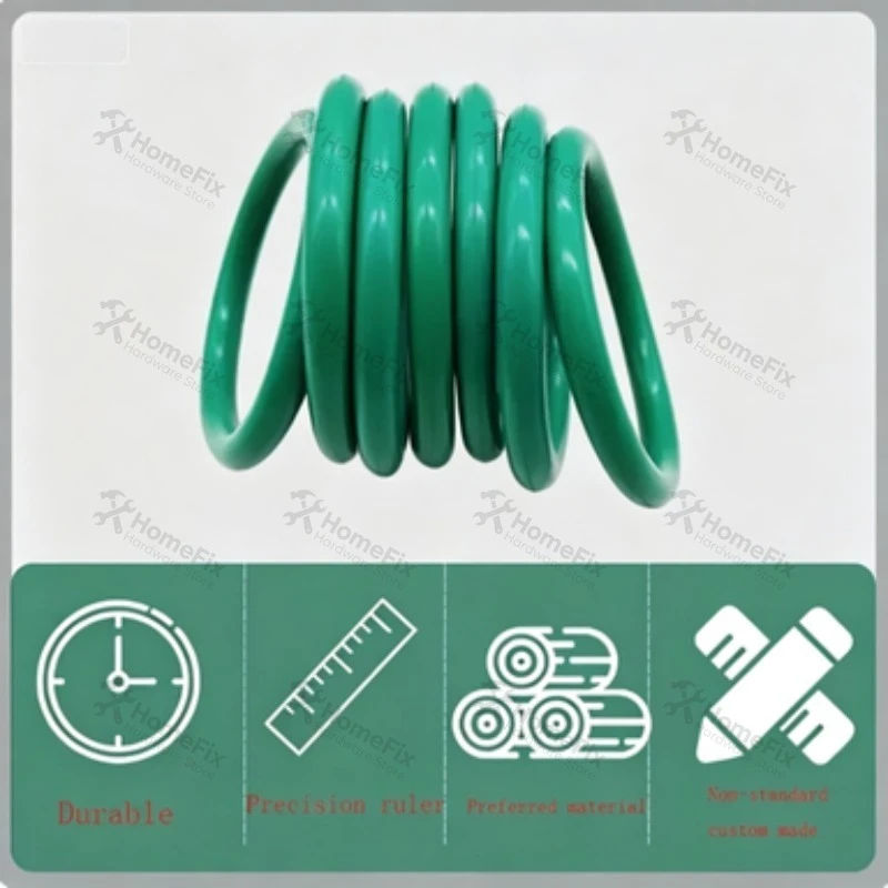 Green FKM Fluorine Rubber O-Ring Seal Assortment Kit, Rubber Washer Gasket Repair Box