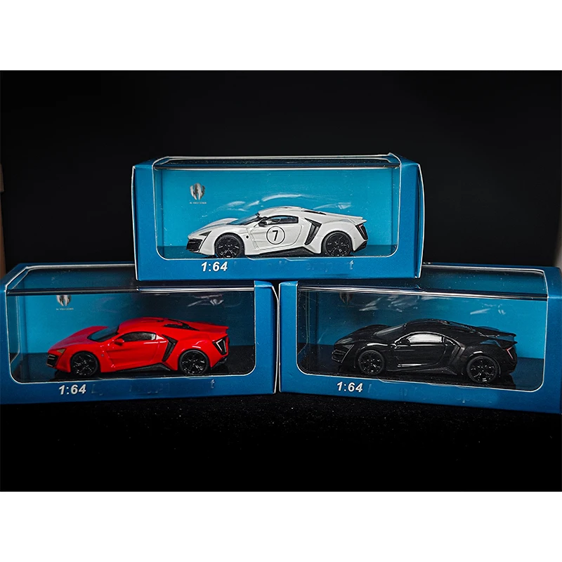 

1:64 литая модель автомобиля из сплава, красный, белый, черный, три цвета, коллекция спортивных автомобилей, украшения, детский подарок
