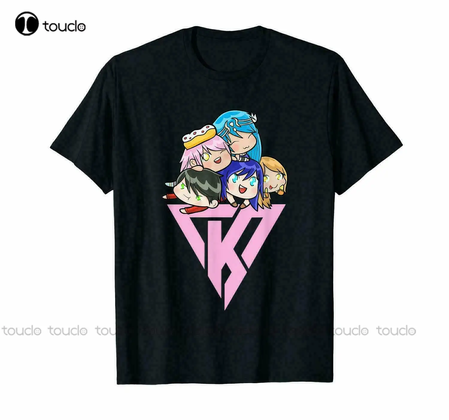 Gacha Life Funneh Krew Gacha Video Game Moe Muu Black T-Shirt Xs-5Xl Birthday Women Tshirts Loose Fit Fashion Tshirt Summer 