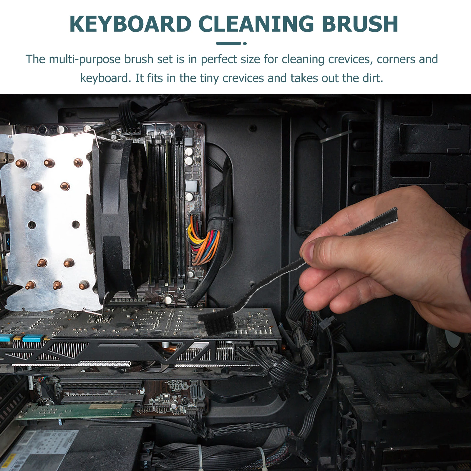 

AntiStatic Brush Set Durable Computer Cleaning Brushes Ergonomic Handle Keyboard AirConditioner Washable Storage Camera