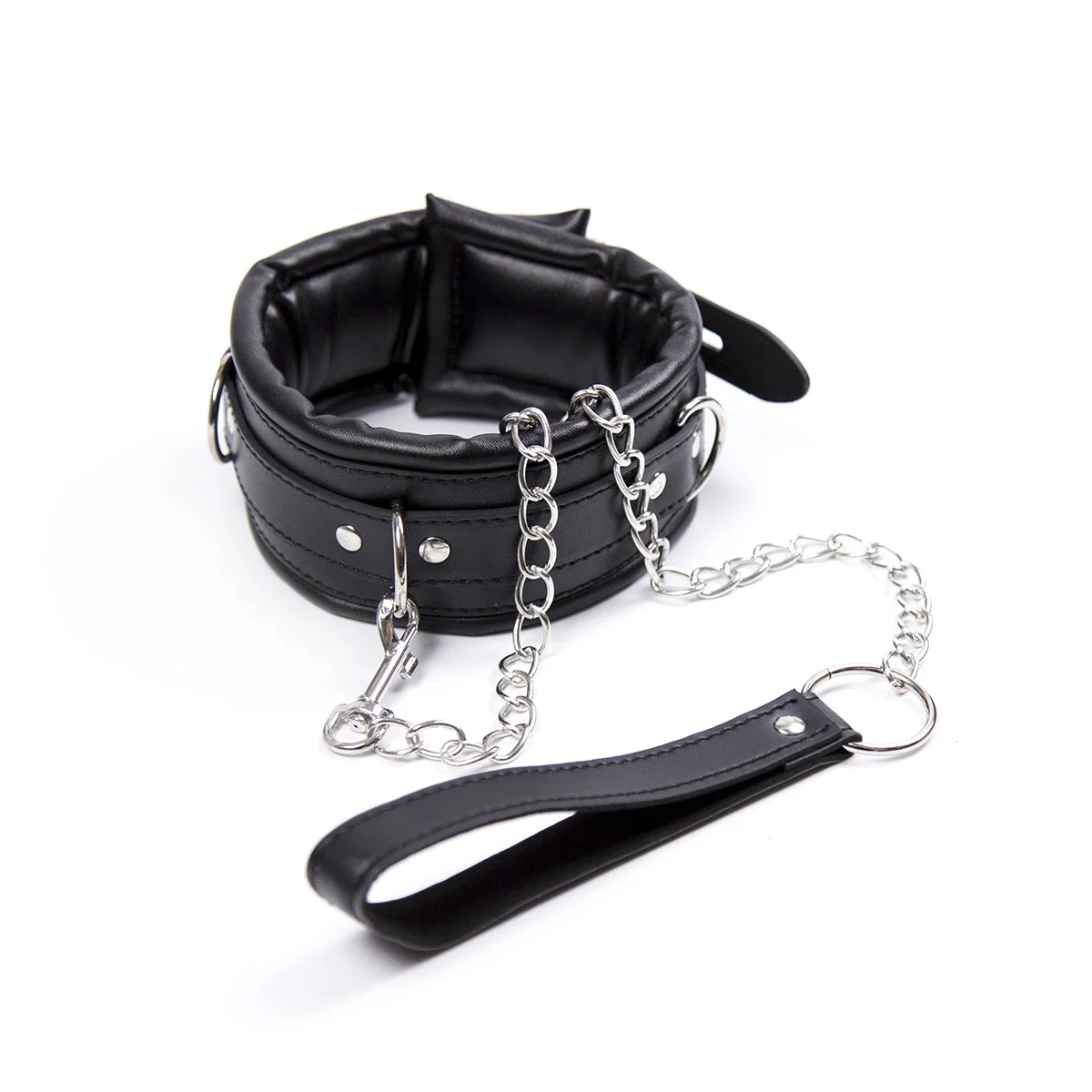 Thierry 3Pcs Soft Bondage Restraints Handcuffs Collar Wrist Ankle Cuffs for Fetish Erotic BDSM Adult Games Couple Sex Product