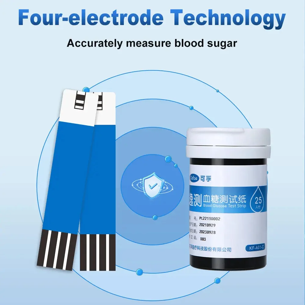 Cokan şekeri Test şeritleri kan şekeri monitörü sadece uygun A02/A03/A04 100 25 adet/50 adet/200 adet/adet damla nakliye