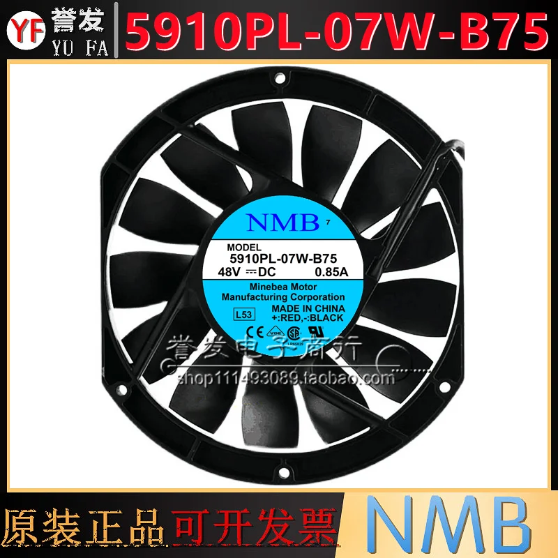 NEW ORIGINAL 5910PL-07W-B75 DC48V 0.85A 17025 170x170x25mm COOLING FAN RADIATOR