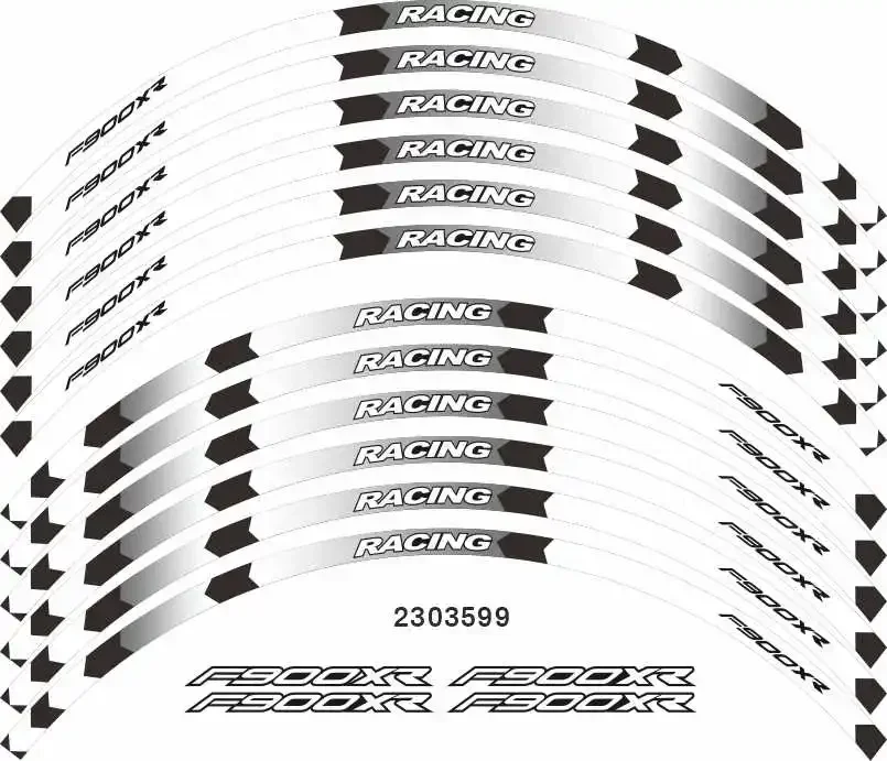 لسيارات BMW F900XR قطع غيار الدراجات النارية كفاف عجلة الديكور ملصق لاصق لامع ورائع-أ