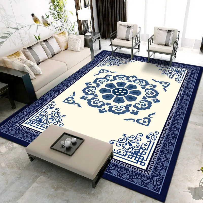 

Chinese Style Carpet for Living Room Sofa Coffee Table Large Area Carpets Home Decor Non-slip Floor Mat Bedroom Bedside Rugs