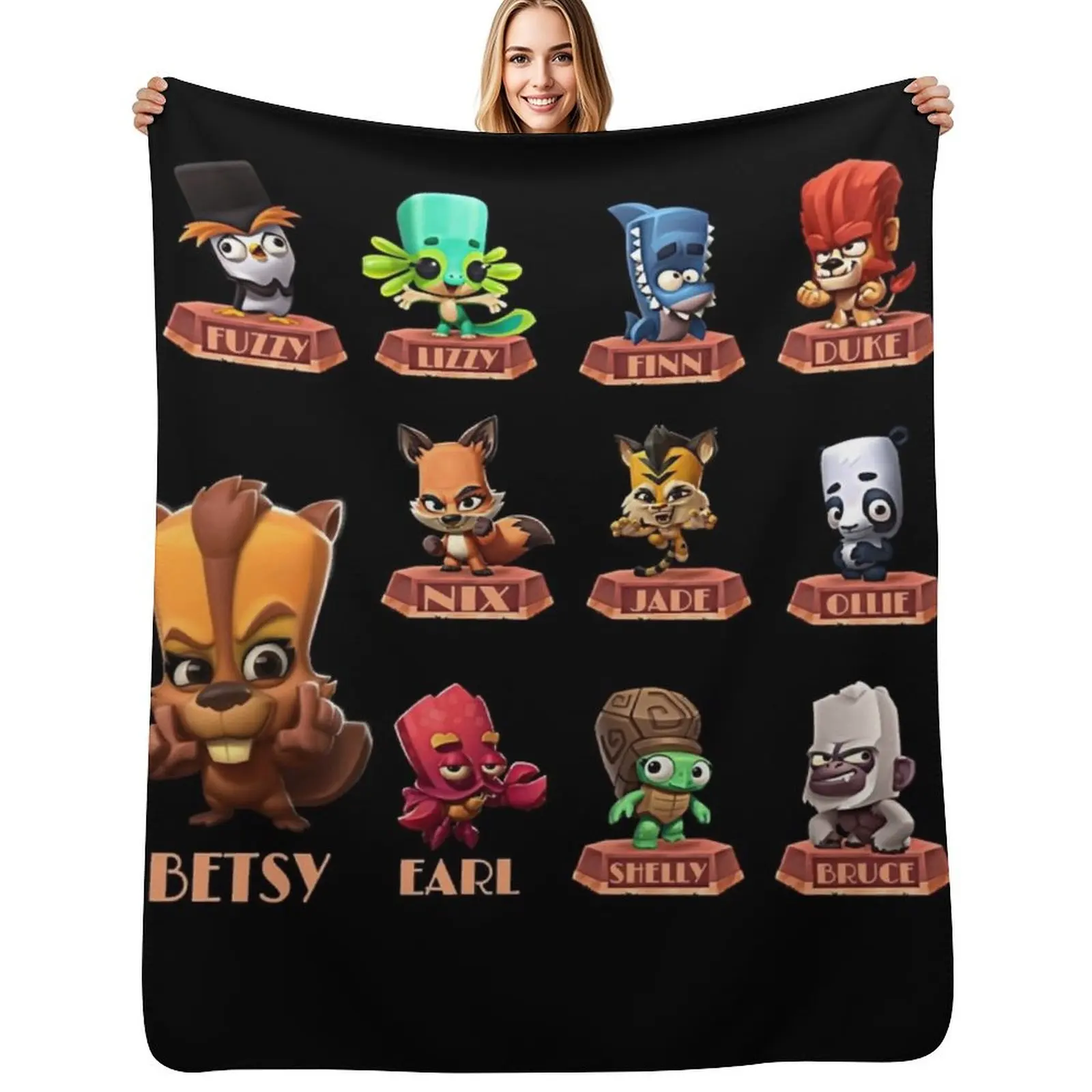 Mens My Favorite Zooba Battle Arena Royale Characters N 01 Zoo Gifts For Fan Throw Blanket heavy to sleep Flannels Blankets