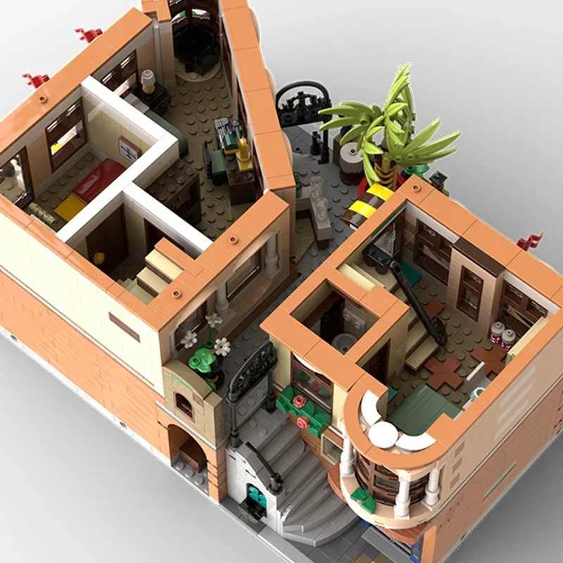 MOC-Blocos de Construção Para Crianças, Modelo Street View, Grand Boutique, Tijolos Técnicos Do Hotel, Montagem DIY, Brinquedos De Construção, Presente De Férias