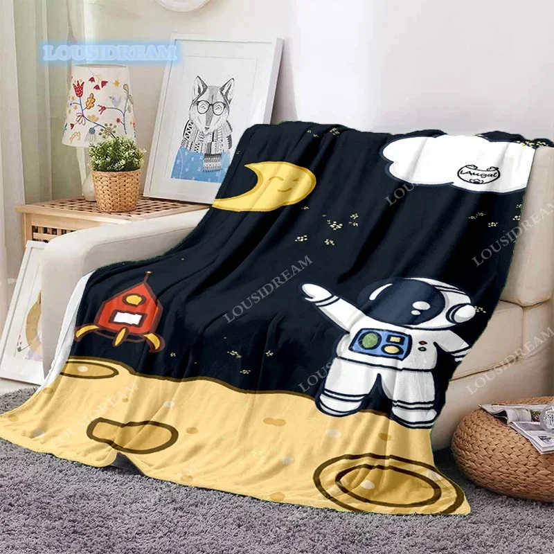 Lovely Planet Astronaut printing blanket soft thin blanket gift sofa bed sheet car lunch Camp bed throw blank pic blank