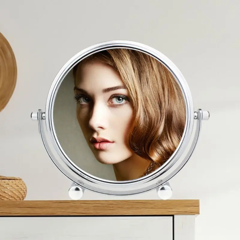 

6‘’ Makeup Mirror 1X/10X Magnifying Vanity Mirror Vintage 360°Rotation Metal Cosmetic Mirror Round Beauty for Dresser Desk