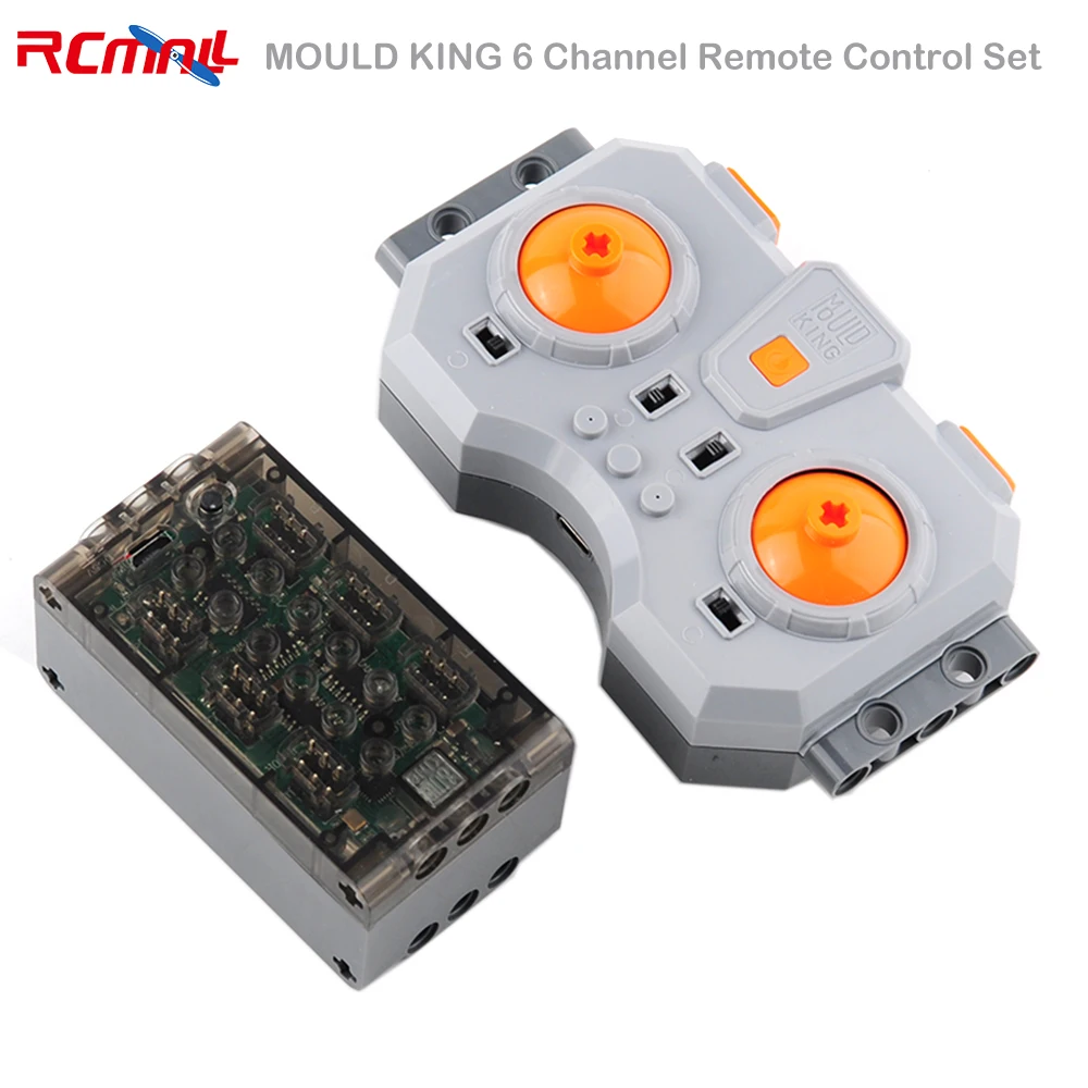 MOULD KING 6 Channel APP Linear Motor Remote Controller Rechargeable Lithium PF Accessory Building Blocks MOC Modification Set