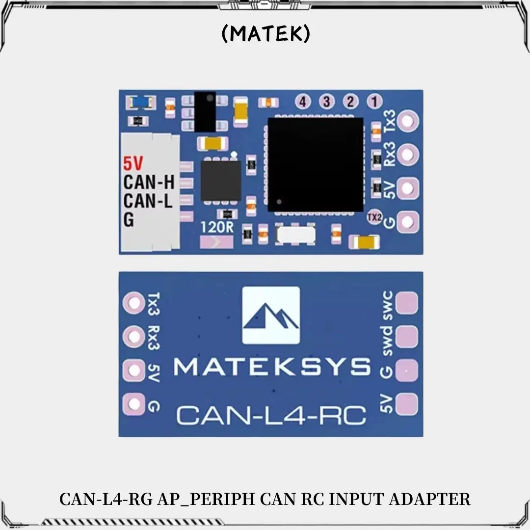 MATEK CAN-L4-RC STM32L431 MCU AP_PERIPH CAN RC INPUT ADAPTER CAN Receiver for RC Model Airplane