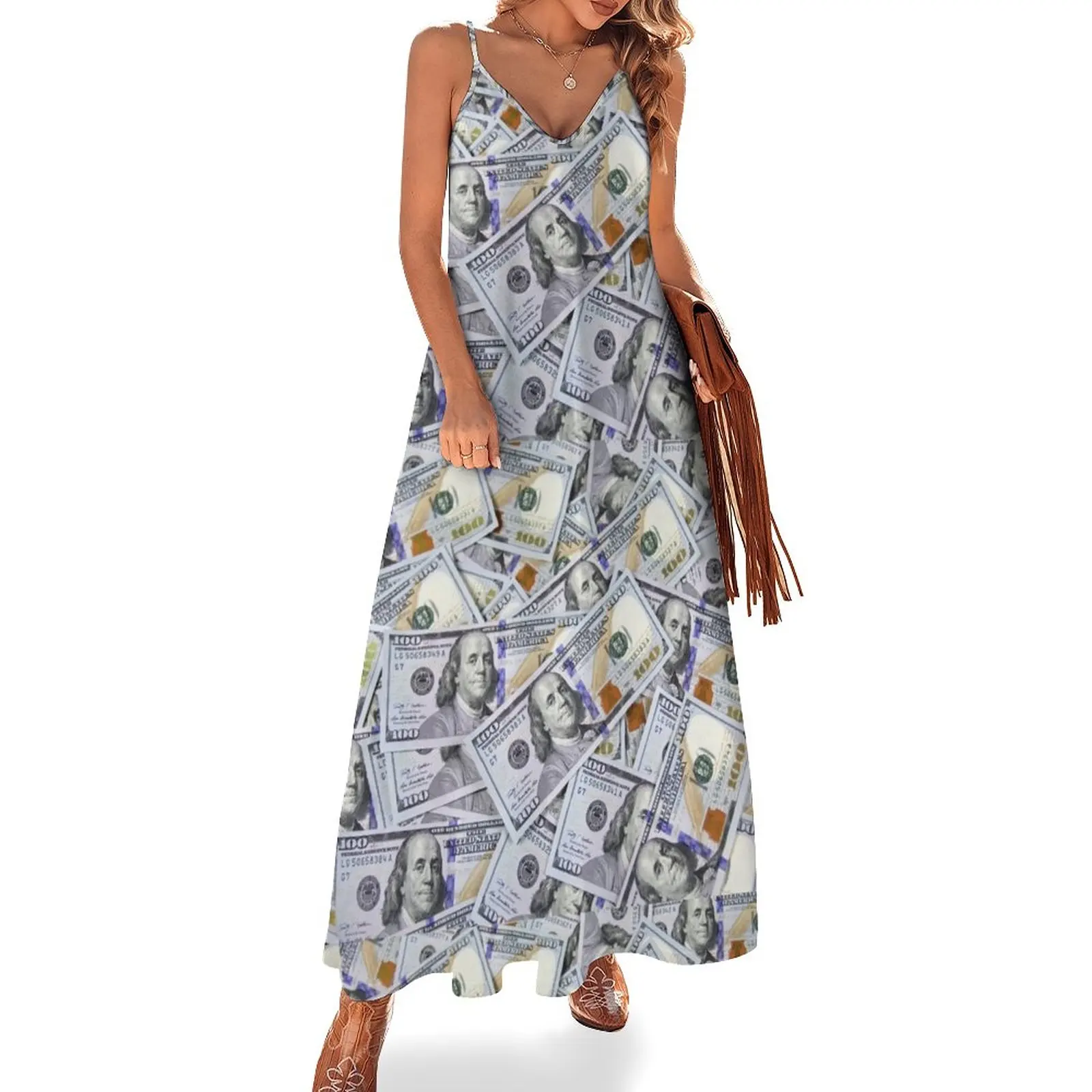 One Hundred Dollar Bills Sleeveless Dress Women's dress dress summer clothes