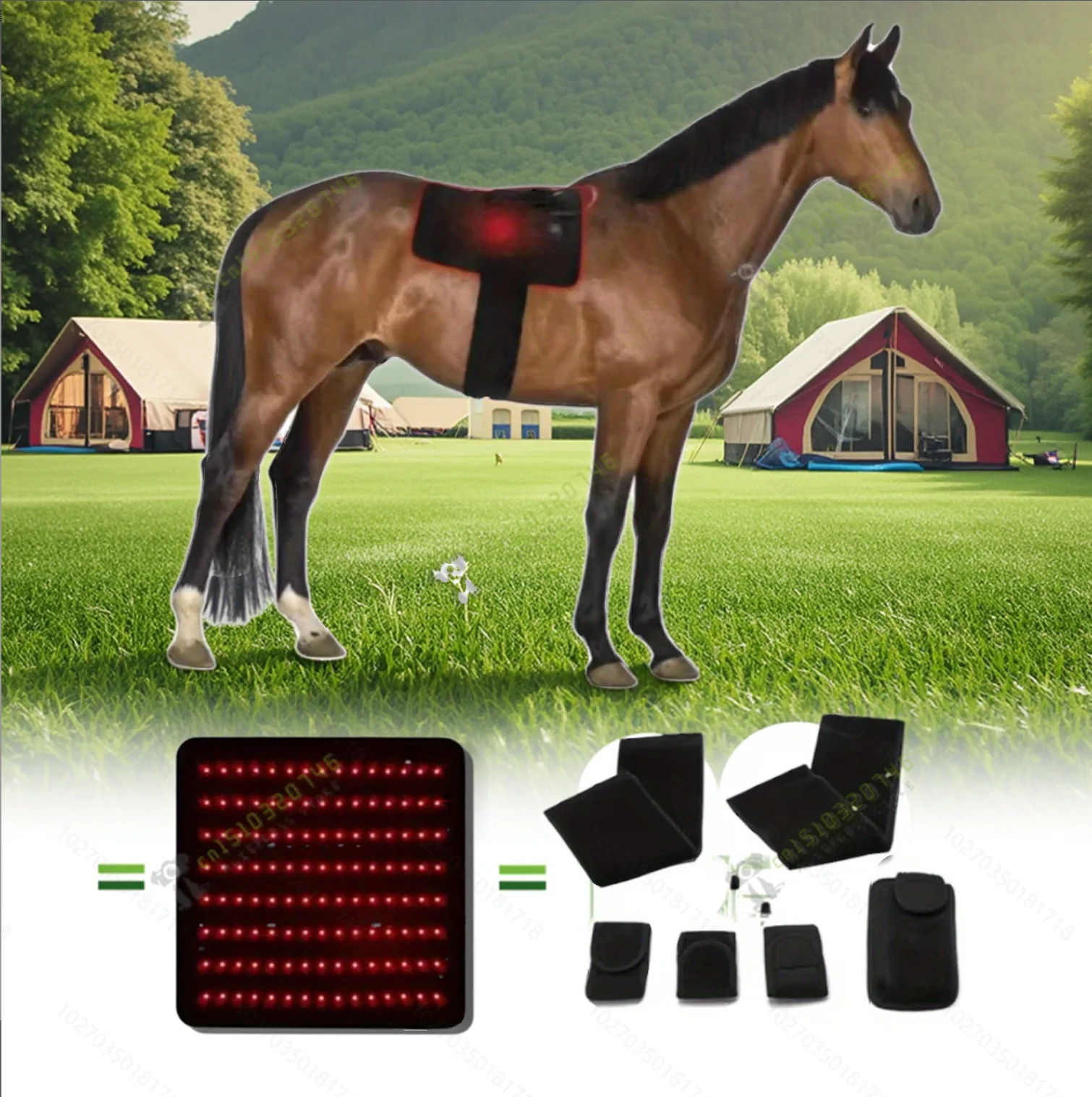 

New Design Pain Relief LED Red Light Near Infrared Pet Therapy Pad Machine For Horse Back!
