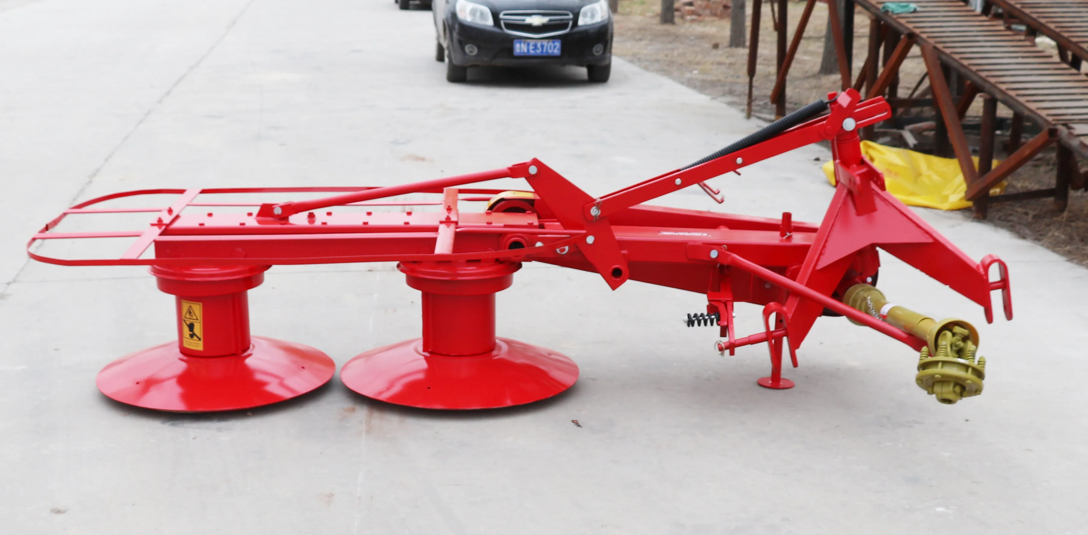 Cosechadora de césped de doble disco Ranch، cortacesped seco y hummedo de paja