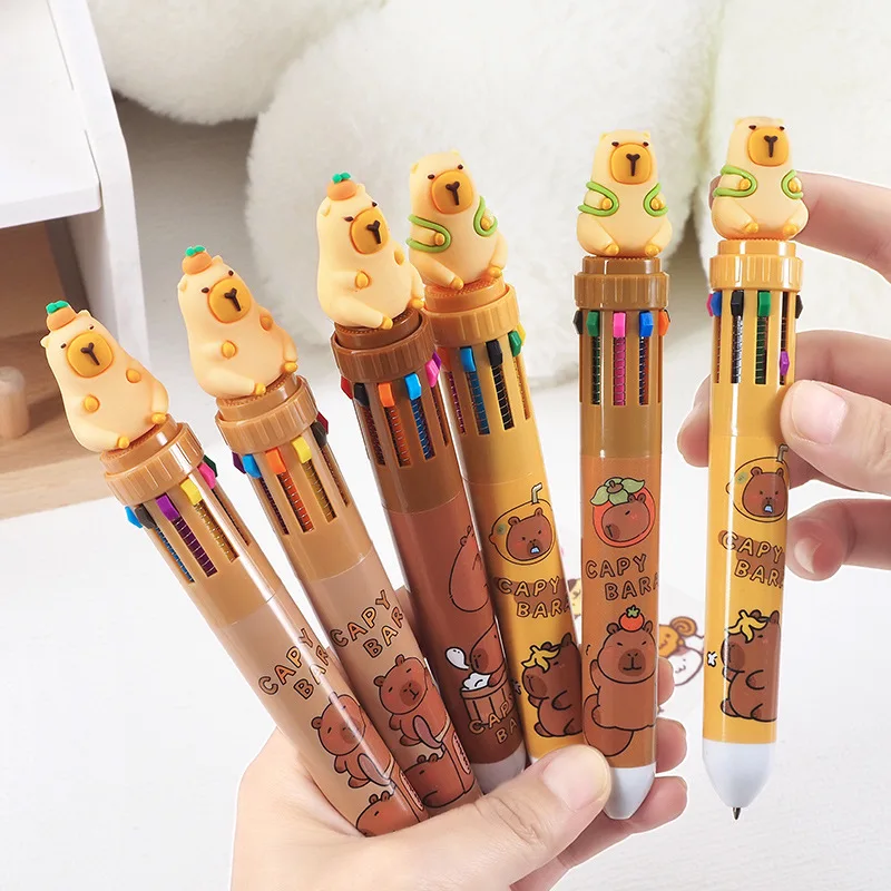 Cartoon Cute Capybara Series Ball Pen Mechanical Pencil Gel Pen Stationery Student Supplies Stationery Wholesale