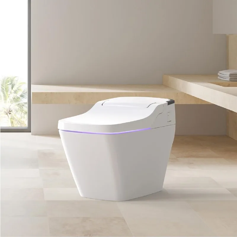 Smart Bidet Toilet, One Piece Integrated Toilet with bidet built-in, Auto Open/Close Lid, Auto Dual Flush, Heated Seat