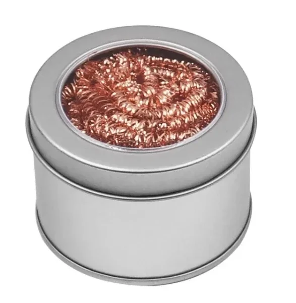 Soldering Iron Cleaning Ball – Copper Wire Mesh Tip Cleaner, Soft Texture, Removes Solder Quickly, Metal Slag Box For Workshop