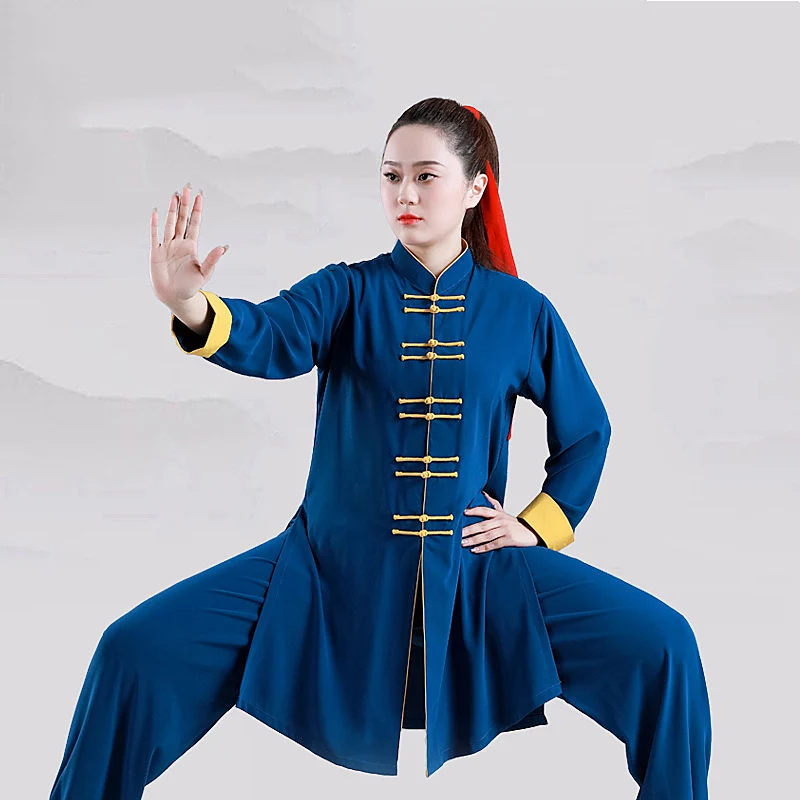 Unisex Tai Chi Suit Baduanjin Martial Arts Training & Performance Wear Spring/Autumn for Adults