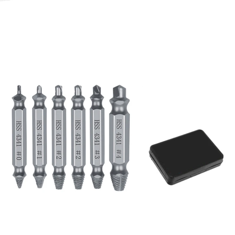 4/5/6Pcs Set Beschädigt Schraube Extractor Zentrum Bohrer Set Holzbearbeitung Werkzeuge Gebrochen Schraube Extractor Schrauben schrauben Remover Extractor