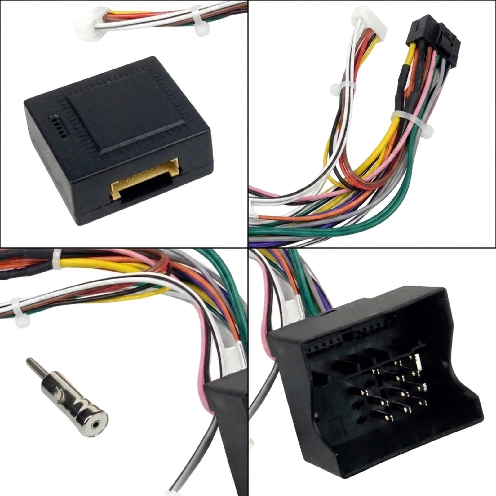 for 16p CAN Bus Decoder For Car Radio Installation Black Direct Replacement High Reliability Quick Installation