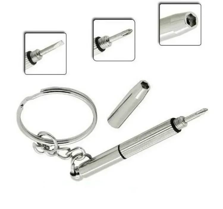 1/2pcs Glasses Screwdriver Eyeglass Screwdriver Watch Repair Kit With Keychain Portable Hand Tools Precision Screwdriver Tools