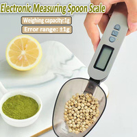 25cm LCD Digital Kitchen Scale With Two Spoon Head Measuring Food Flour Digital Spoon 500g/0.5g Electronic Measuring Spoon Scale