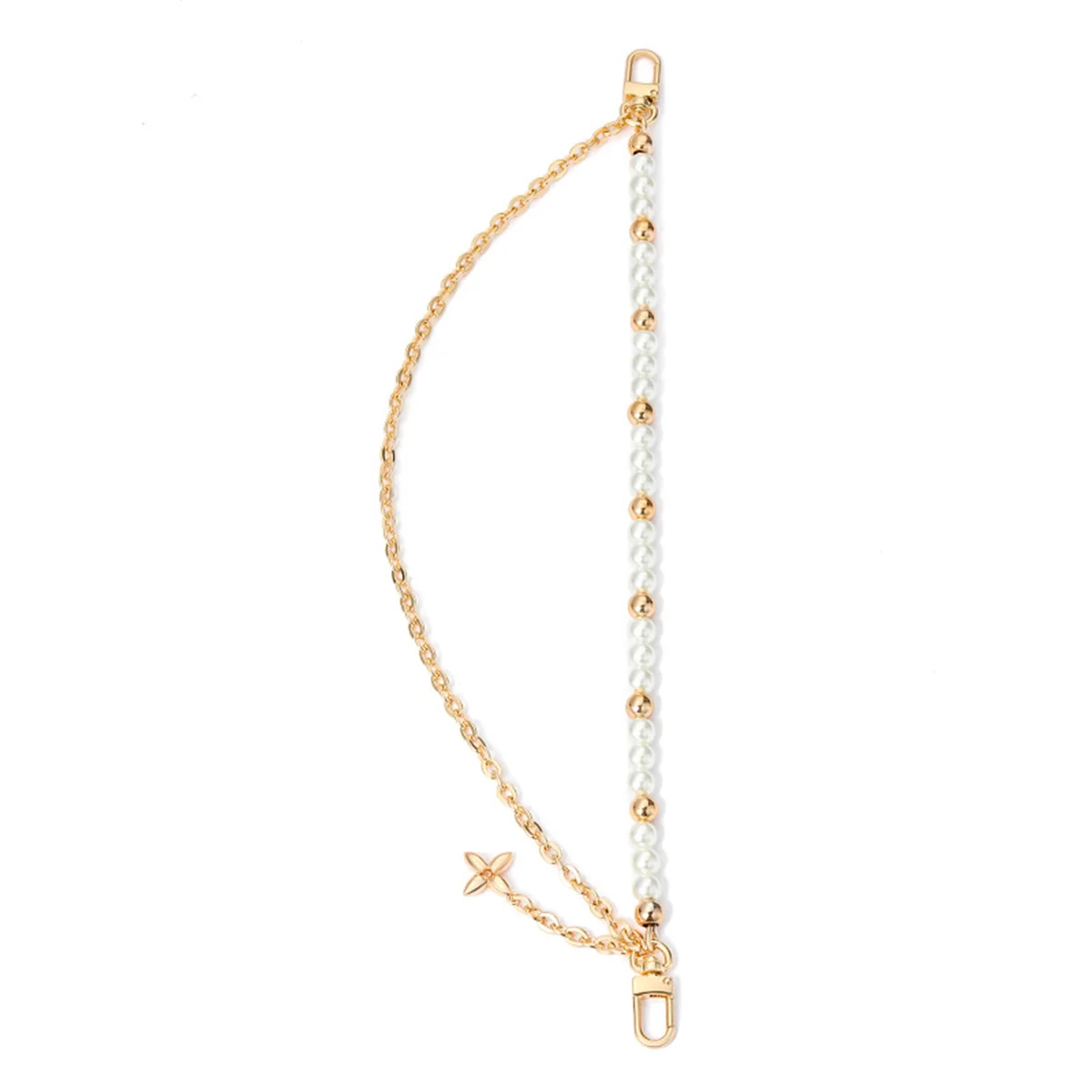 New Fashion Pearl Chain Double Purse Strap Extender Phone Lanyard Charm Replacement Handbag Crossbody Bag Strap Decorative Chain