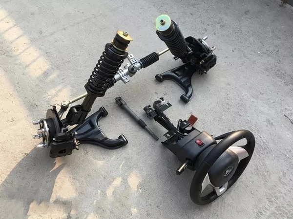 Suspensão Independente MacPherson Dianteira para Carros Elétricos e Mini Vans como na Imagem Principal e Direção