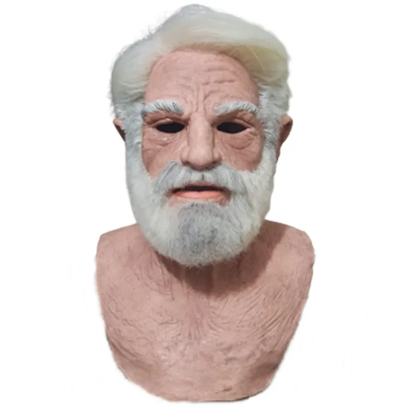 Halloween Realistic Latex Old Man Mask