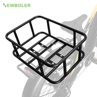 Bike Basket Rear Bicycle Basket Rear with Liner, Rear Removable Metal Bike Basket, Heavy Duty Bicycle Rear Basket for Most Bike