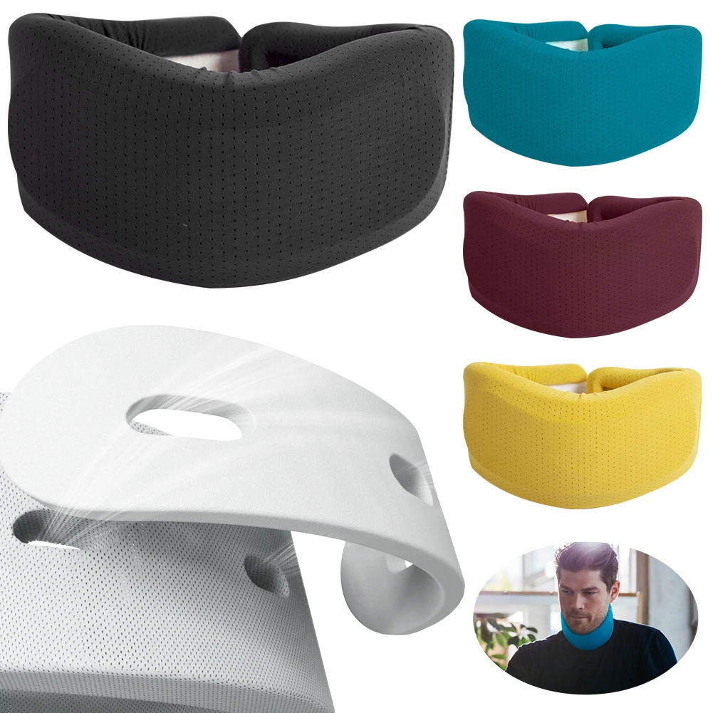 

Neck Brace Soft Cervical Collar Adjustable Cervical Pillow Brace Relieves Spine Pressure for Women Men