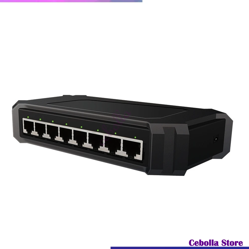 Plastic Housing Desktop 8 Port 10/100/1000Mbps Unmanaged Gigabit Switch Ethernet Network Giga Switch