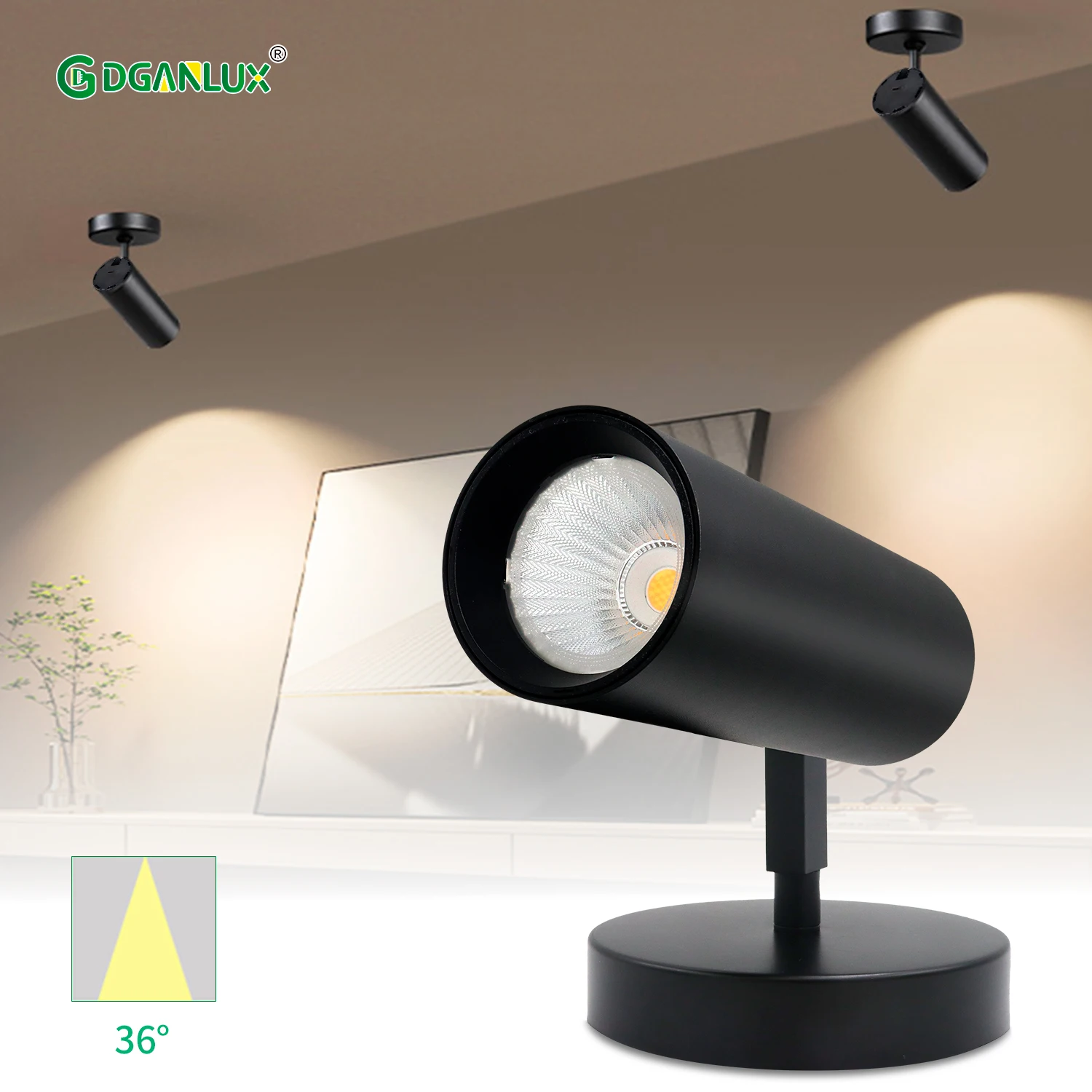 High Quality LED Indoor Lighting Commercial Adjustable Exposed Downlight 20W 12W 5CCT Dimmable Surface Track Spot Lights