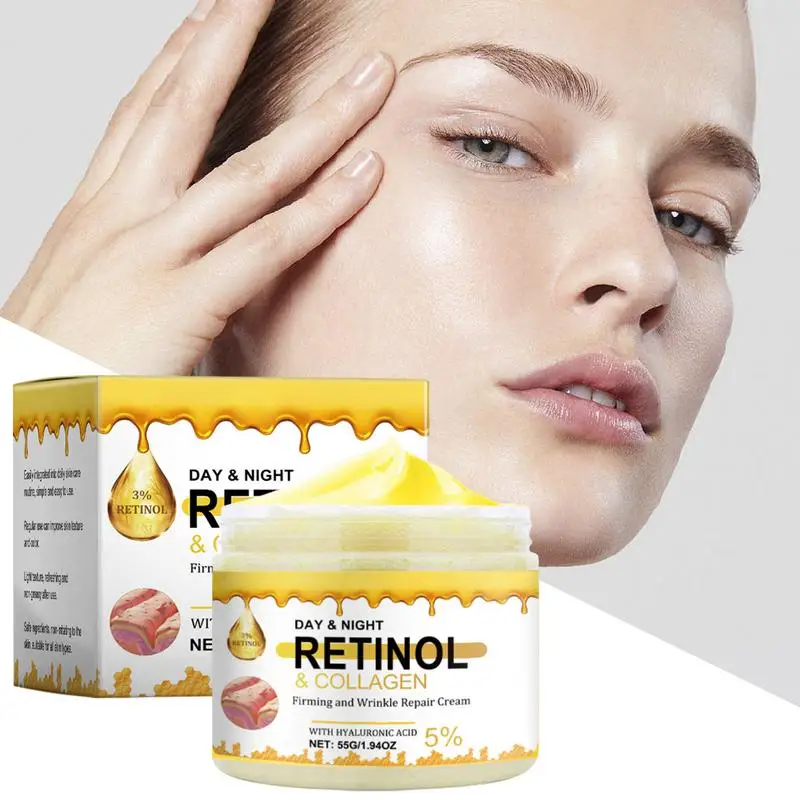 

Collagen Retinol Cream Face Moisturizer Anti Wrinkle Day & Night Retinol Moisturizer Face Cream Collagen Hyaluronic Acid Cream