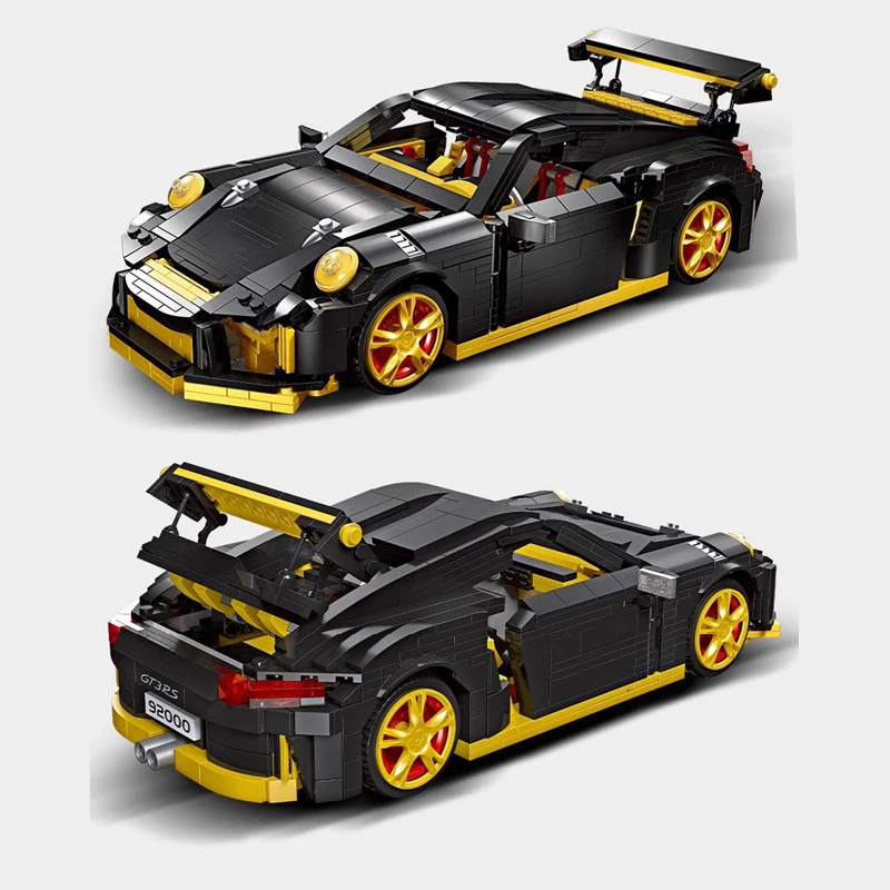 JIESTAR 92000 MOC التقنية المتسابقين سوبر سرعة سيارة اللبنات الطوب لغز لعبة تعليمية عيد ميلاد هدية الكريسماس للأطفال