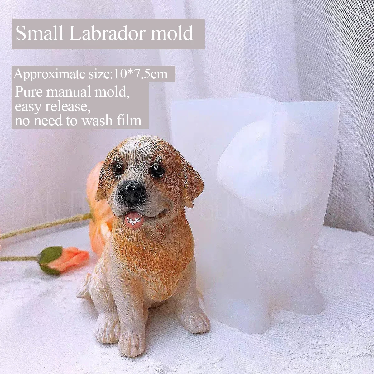 Dog mold for aromatherapy plaster, cute Labrador dog, manual silicone abrasive, DIY