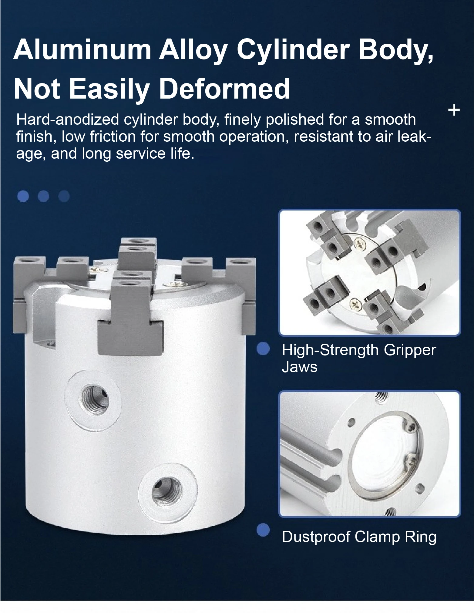 MHS2/3/4 Aluminum alloy air gripper pneumatic gripper cylinder parallel automation two/three/four-jaw 16D/20D/25D/32D/40D