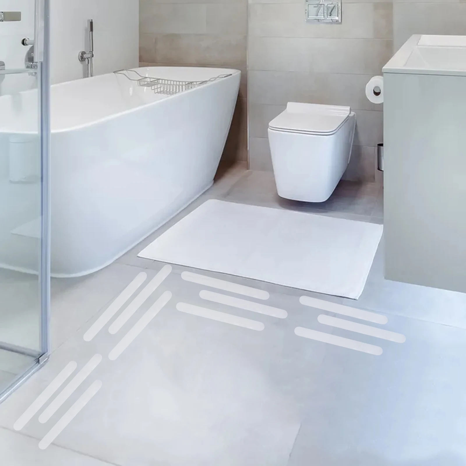 

24Pcs Anti-Slip Strips Easy Remove No Residue Bath Safety Strips for Bathtubs Showers Floors Stairs Non Skid Treads 2Cm X 20Cm