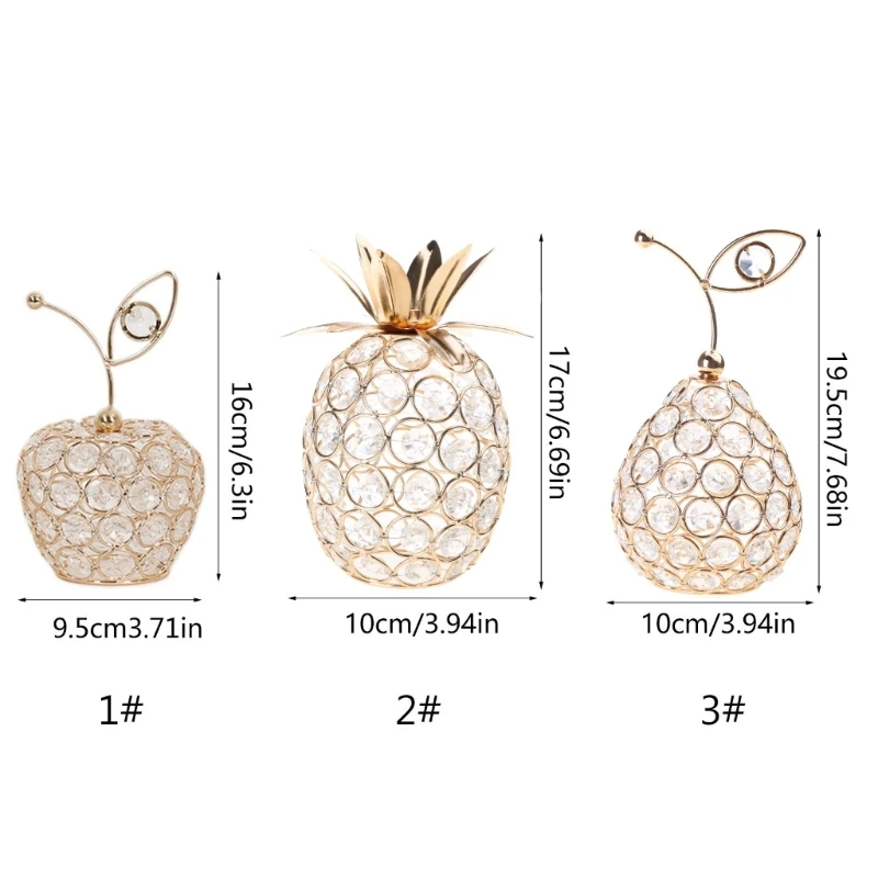 Tượng trái cây pha lê 3D sáng tạo Quà tặng cho người yêu Trang trí nhà thời trang