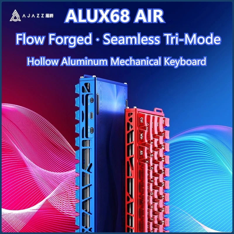 

AJAZZ ALUX68AIR Wireless Tri-Mode Full Aluminum Magnetic Axis Mechanical Keyboard with CNC Customization Hot-Swap Gaming Esports