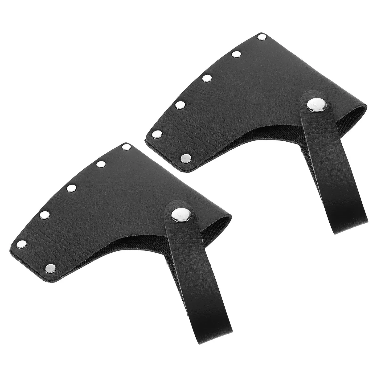 2Pcs Outdoor Axe Bag Portable PU Axe Blade Cover Compact Safety Protector Camping Hatchet Sheath Ergonomic Waist Holder Storage
