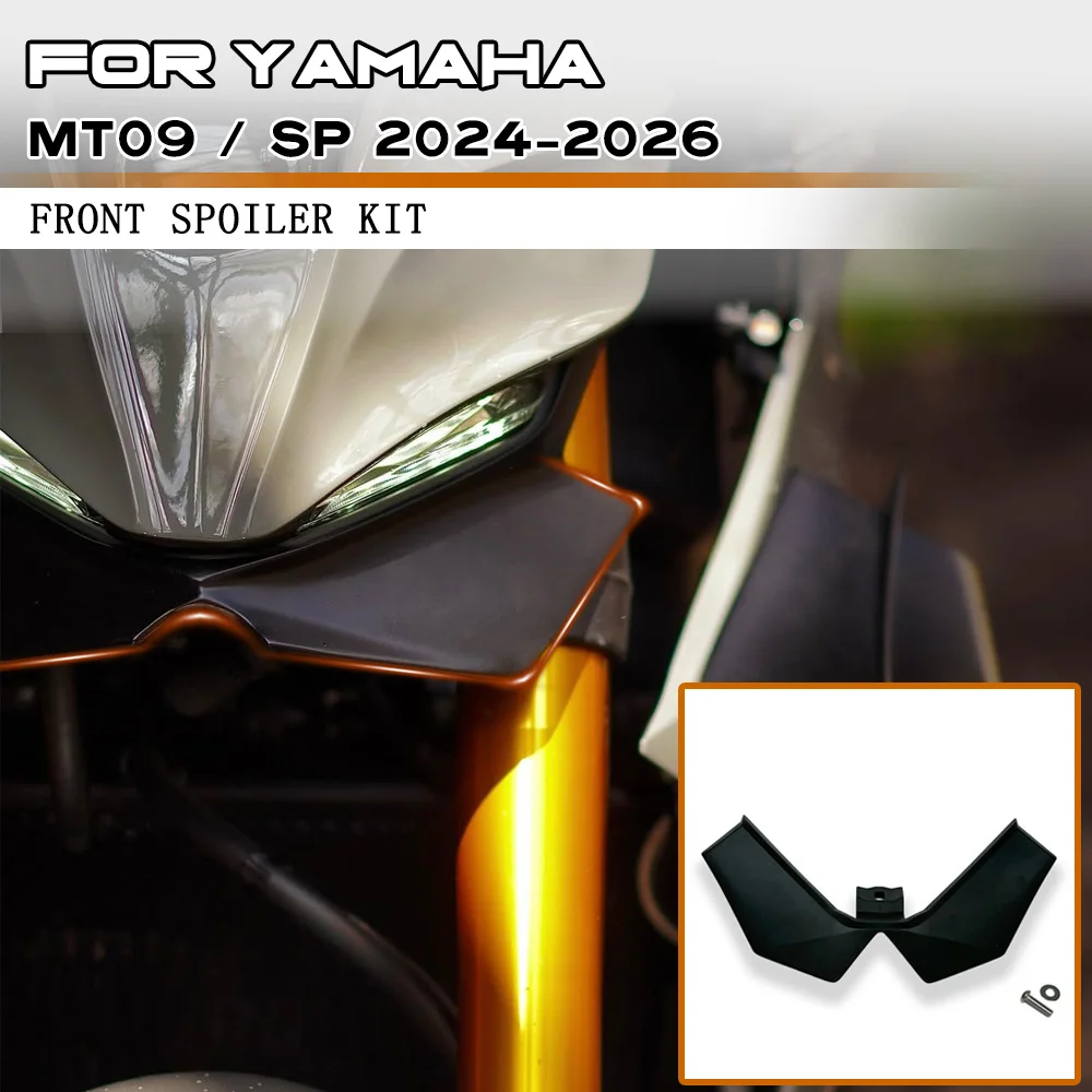 For Yamaha MT-09 MT09 2024-2026 Motorcycle Front Lower Lip Wind Wing Small Winglets Spoiler Aerodynamic Wing Accessories