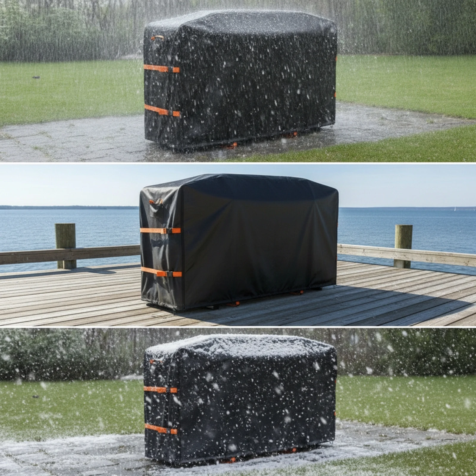 Kayak Storage Rack Cover Zippered Kayak Rack Cover Waterproof Long-Lasting for Kayakers, Backyard, Dock