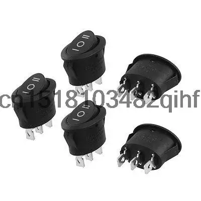 

5 Pcs Single Pole Double Throw AC250V 6A/4A AC125V/10A Oval Rocker Switch