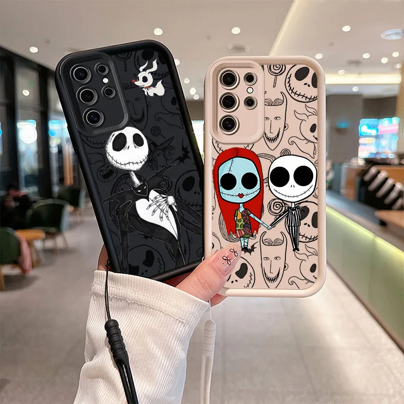 The Nightmare Before Christmas For Samsung Galaxy S24 S23 S22 S21 S20 FE Note 20 Ultra Plus Eyes Ladder Rope Soft Phone Case