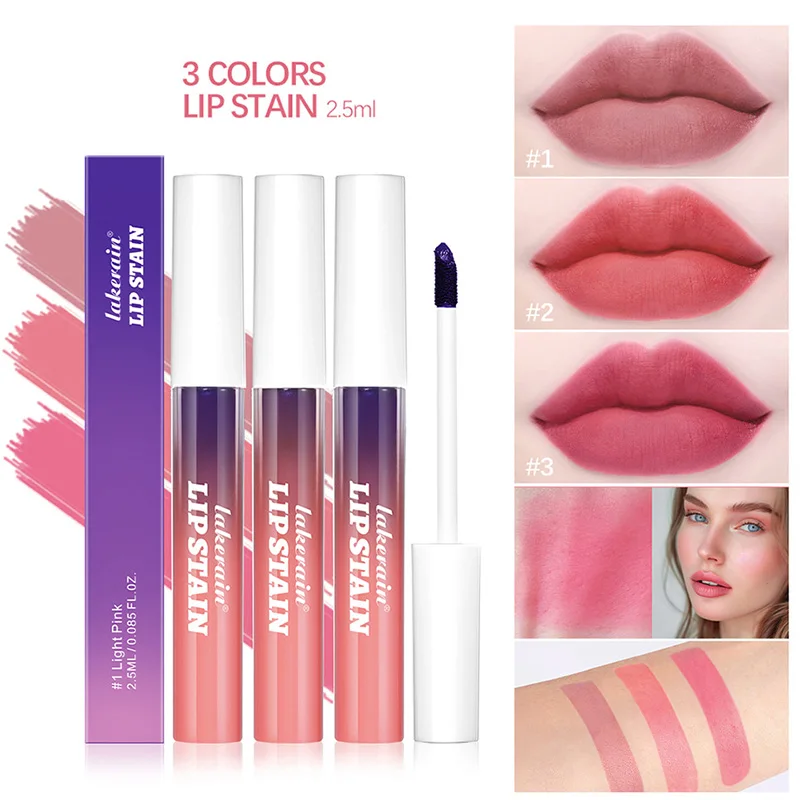 New Metallic Lip Stain Peel Off  Long Lasting Waterproof Pink Lip Tint  Proof Natural No Fading Lip Gloss Cosmetics 3Colors 2024