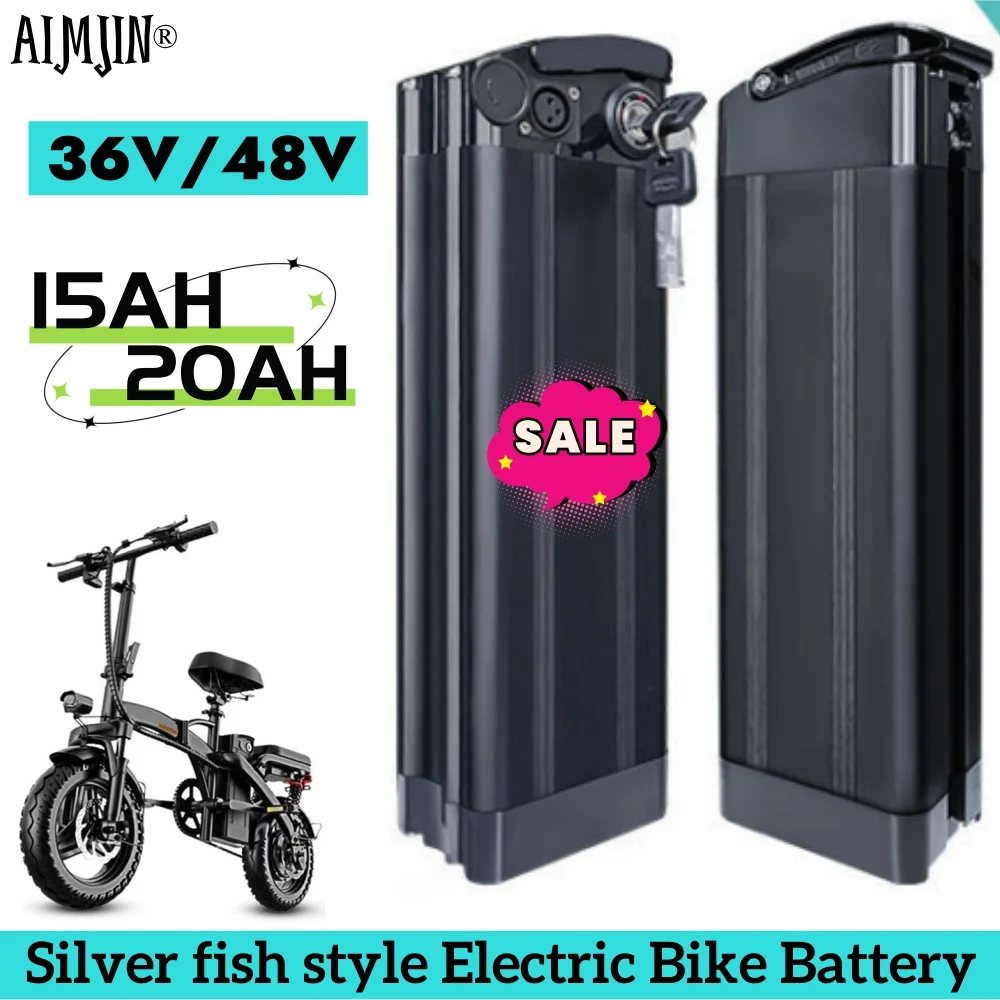 36 В 48 В 15/20 Ач для литиевой батареи Silver Fish 350 Вт 500 Вт 750 Вт 1000 Вт литий-ионный аккумулятор с зарядным устройством